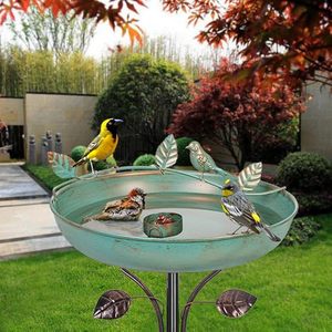 Bebedero para Pájaros de Metal Clásico de Diseño Moderno para Decoración de Jardín y Actividades al Aire Libre de Bebederos de Agua para Pájaros Silvestres por la Mañana - Product Image 1
