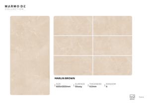 Carreaux de porcelaine brillants, élégants et de qualité supérieure, format 600x1200, grand format, pour la décoration intérieure - Product Image 5