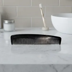 Peigne en corne de buffle fait main de luxe, écologique, naturel, antistatique, pour démêler les cheveux, pour salon professionnel - Product Image 3