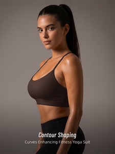 Y Back High <b>Support</b> Sports Bra Women Thin Straps Workout <b>Crop</b> <b>Top</b> Front Eco-Friendly Wirefree Nylon Gym Fitness Yoga Activewear - Product Image 4