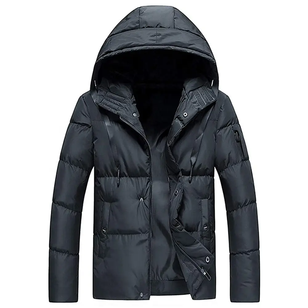 Мягкий и удобный черный цвет Капюшон Куртка с подогревом шапка со съемной молнией грелка жилет для зимней одежды для взрослых