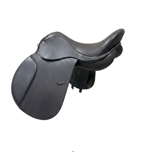 Selle d'équitation anglaise en cuir noir de qualité supérieure, durable et confortable, équipement d'équitation, accessoires pour chevaux - Product Image 2