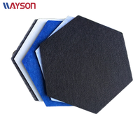 Panneau mural insonorisant hexagonal 3D en feutre polyester coloré, en promotion