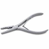 Pince à extensions capillaires multifonctionnelle en acier inoxydable blanc mat, micro-anneaux, logo personnalisé, instrument de beauté OEM