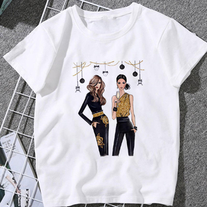 Camiseta Casual Holgada de Algodón de Color Sólido con Logo Plateado Personalizado para Mujer, Manga Corta, Verano - Product Image 5