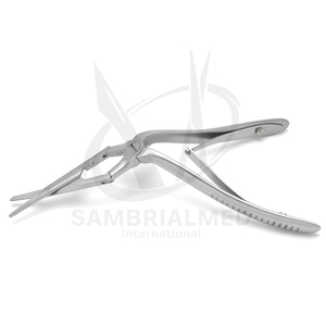 Tijeras para Septum Becker de Doble Acción Sambrialmed International, Hojas Dentadas Anguladas de 18 cm, Instrumentos Quirúrgicos para Rinoplastia - Product Image 2