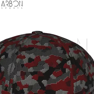 Wholesale Rate For Streetwear Fully Customized Made <b>Comfortable</b> With Best Price Red & Grey Urban 5 Panel Caps For Unisex Wear - Product Image 5