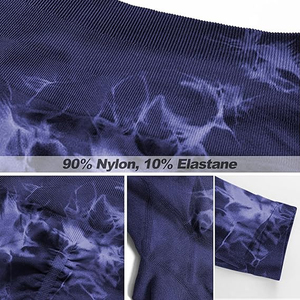 Leggings de sport pour femmes, tie-dye, sans couture, taille haute, pour la course à pied, le yoga, la gym - Product Image 6