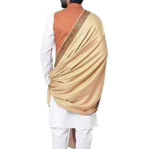 <b>Men</b> Winter Wool <b>Shawl</b> Soft Warm Breathable 300g Traditional Solid Color Stylish Wrap - Product Image 4