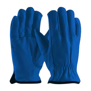 Gants de sécurité en cuir de vachette grainé de qualité supérieure, résistants au froid, avec poignet élastique froncé, anti-vibration et antistatiques - Product Image 3