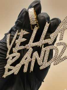 จี้ตัวอักษรแบบกำหนดเอง จี้ประดับเพชร VVS มอยส์ซาไนต์ จี้ตัวอักษรเงินแท้ 925 ชุบทอง เครื่องประดับฮิปฮอป จี้ตัวอักษรย่อ - Product Image 6