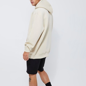 Sudadera con capucha de forro polar grueso 100% algodón de 400G con cremallera, lisa, para hombre, con logo personalizado, ajuste regular, tallas grandes, bordada, de invierno, estilo Puff High - Product Image 1