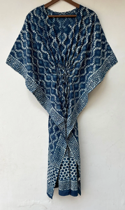 Vestido Kaftán Casual de Verano sin Mangas con Estampado Floral Tropical Digital, de Algodón, para Mujer, Islas del Pacífico Asiático, Disponible en 10 Tallas - Product Image 3