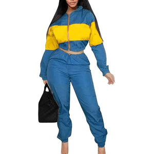 Conjunto Deportivo para Mujer con Bloques de Color, Cierre Frontal con Cremallera, Estilo Deportivo, Corte Regular, Bolsillos Laterales, Poliéster Transpirable - Product Image 4