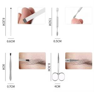 Kit de manucure 7 en 1 en acier inoxydable, ensemble d'outils portables avec étui rose et menthe pour adultes - Product Image 6