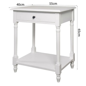 Talita Oak Wood Nightstand with One Drawer White Finish Contemporary Design for Indoor Use - Product Image 6