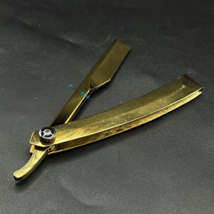 Rasoir professionnel en acier inoxydable pour barbier, type Shavette, coupe turque, avec logo personnalisé, pour homme, idéal pour le rasage. - Product Image 1