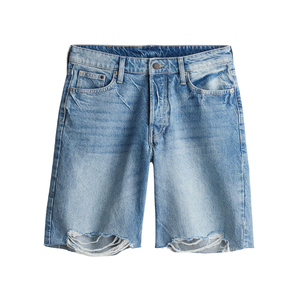 Pantalones Cortos de Mezclilla para Hombre, Casuales, Transpirables, Cómodos para Verano, Algodón, Cintura Media, Pierna Ancha, Tejidos, Personalizables al por Mayor - Product Image 1