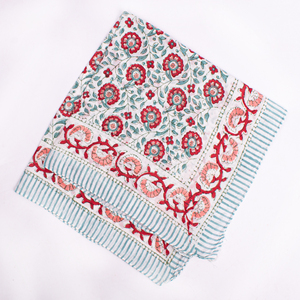 Bandana unisexe en coton biologique rayé bleu et blanc pour le printemps et l'été, 53x53cm, écologique - Product Image 4