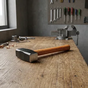 Marteau de luge en acier au carbone de haute qualité du fabricant indien avec manche en bois pour une utilisation par les machinistes prix de gros - Product Image 2