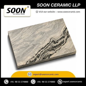 โรงงานเซรามิก SOON ราคาถูกจากโรงงานโดยตรง แผ่นใหญ่ PALISSANDRO HYDRO Calcite ขัดเงา ดีไซน์ทันสมัย เป็นมิตรกับสิ่งแวดล้อม ตกแต่งผนังห้องนั่งเล่นแบบ 3 มิติ - Product Image 4