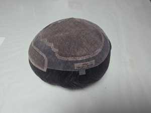 Perruque toupet Apolo modèle Taz, cheveux humains mono de qualité supérieure du Bangladesh, avec des styles de vagues lâches naturelles et un style Yaki. - Product Image 4