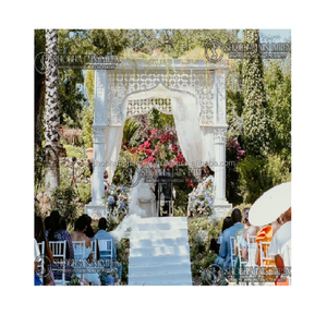 ตกแต่งงานแต่งงานในร่มแบบเรียบง่าย ทันสมัย แข็งแรง ทนทาน พร้อมมันดาปทรงหนวดเคราสุดหรูสำหรับงานอีเว้นท์อันสง่างาม - Product Image 1