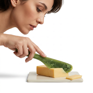 Elegant Green Resin Eco-Friendly <b>Cheese</b> Slicer <b>Set</b> Dishwasher Safe Handheld <b>Knife</b> for Home Kitchen Use - Product Image 1