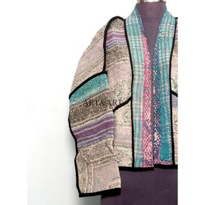 เสื้อแจ็คเก็ตผ้าฝ้ายถักสำหรับผู้หญิง สไตล์โบโฮ ลายพิมพ์บล็อก ลายดอกไม้ ปักลาย ติดกระดุม เป็นมิตรกับสิ่งแวดล้อม ใส่ได้สองด้าน แห้งเร็ว - Product Image 6