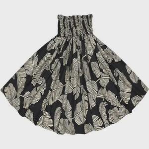 กระโปรงฮูลาแท้สำหรับผู้หญิง สีน้ำตาลเขียว ลายดอกไม้ เอวธรรมชาติ ชุดเต้นรำฮาวายแบบดั้งเดิม งานปัก 100% - Product Image 5