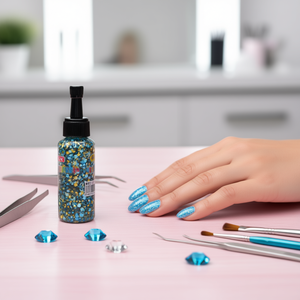 Colle à paillettes Ilan Purpurina 60G Gel bleu scintillant pour nail art - Product Image 2