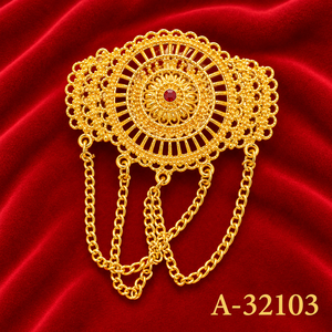 Broche en forma de copo de nieve plateado con bisel de cristal rojo y diamantes de imitación, aleación de zinc, joyería unisex A-32102 - Product Image 4