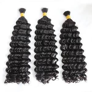 Extensions de cheveux humains indiens Remy à ondulations profondes, noir naturel doux, 3 paquets - Product Image 3