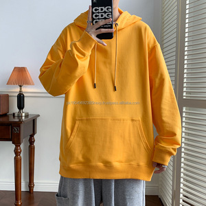 Sweat à capuche ample de printemps et d'automne de couleur unie pour hommes veste à la mode avec options de personnalisation - Product Image 2