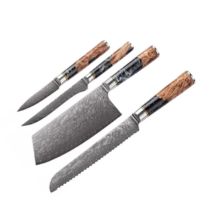 Premium Damascus Steel Chef Knife Collection With Leather Cover High Quality <b>Kitchen</b> Tools For Meat Vegetable And Fruit Cutting - Product Image 4
