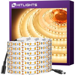 Striscia LED ad Alta Densità da 5m (16.4ft) con 600 LED Certificati UL, Luce Bianca Calda 3000K, 300Lm/ft, Flessibile e Dimmerabile, 12V - Product Image 1