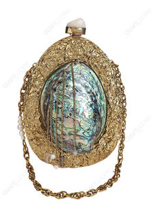 กระเป๋าคลัทช์เปลือกหอยเป๋าฮื้อธรรมชาติพร้อมกรอบทองลายละเอียดและสายโซ่ กระเป๋าออกงานสุดหรูสำหรับการส่งออกแบบ OEM - Product Image 5
