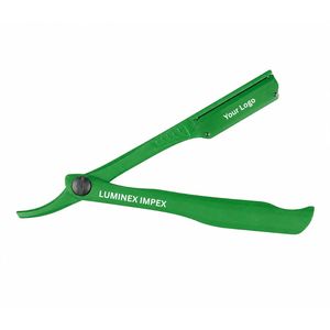 JRL - Maquinilla de Afeitar Magnética Verde de Lujo, de Acero Inoxidable, con Hoja Recta, Logotipo y Empaque Personalizados - Product Image 1