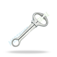 Laisse de bétail robuste en acier inoxydable style Harms, taille standard, instrument vétérinaire pour le contrôle du bétail