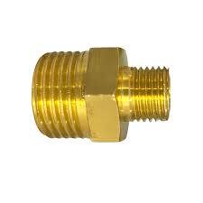 Unión reductora hexagonal de latón forjado pulido de alta presión con rosca NPT macho x macho para tubería en pulgadas - Product Image 3