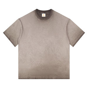 Oversized Acid Wash <b>Tshirt</b> High Quality Acid Wash T Shirt Mens Custom T Shirts - Product Image 1