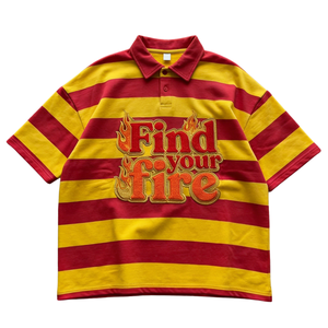 Polo de Algodón Piqué de Estilo Retro, Personalizado, Estilo Urbano Vintage, Bicolor, Unisex, Antipilling, Transpirable - Product Image 1