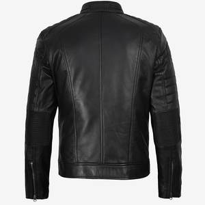 Chaqueta negra con logotipo personalizado al por mayor para hombre, chaquetas de cuero vintage para hombre, chaqueta estilo streetwear, chaqueta de invierno de alta calidad y transpirable - Product Image 2