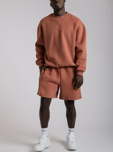 Conjunto deportivo de algodón de 2 piezas para hombre, camiseta y pantalones cortos con lavado ácido, para uso casual de verano. - Product Image 2