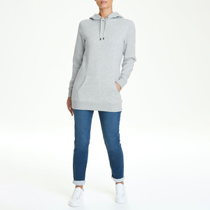 High Quality <b>Women</b> Winter <b>Long</b> <b>Hoodie</b> Custom Printing 100% Cotton Fleece Low MOQ Wholesale <b>Women</b> <b>Hoodie</b> - Product Image 2