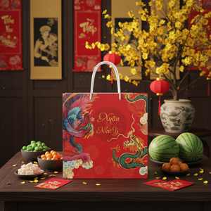 Bolsa de Papel de Arte de Lujo, Impresa Personalizada con su Propio Logotipo, Asas Barnizadas Reciclables, Embalaje de Regalo Ecológico y Biodegradable - Product Image 6