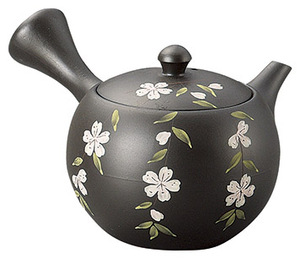 Tetera de Cerámica con Diseño de Flor de Sakura, Estilo Japonés, Asa Lateral, Kyusu Ecológica para Té Verde, Hecha en Japón por TOKONAME - Product Image 4