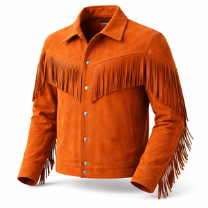 Wholesale Men's Leather <b>Fringe</b> <b>Jacket</b> Custom Design OEM Supplier - Manufacturer Direct Low MOQ - Product Image 3