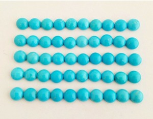 Turquesa de Arizona AAA, Corte Redondo de 5 mm, Cabujón de Turquesa de Arizona, Piedras Preciosas Sueltas, Precio al por Mayor, a Granel, para la Fabricación de Joyas - Product Image 1