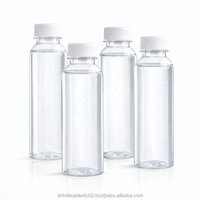Bouteille en plastique PET carrée de 500 ml CT500-32.5 avec bouchon à vis de 38 mm pour l'emballage de boissons, OEM, expédition mondiale disponible depuis le Vietnam